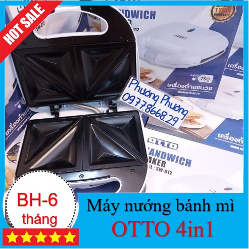Máy nướng bánh mì⚡HÀNG LOẠI 1⚡ máy nướng bánh mì OTTO Thái Lan 4in1 đa năng
