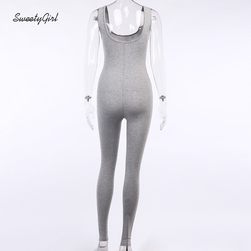 Áo liền quần Thể Thao Hai Dây Cổ Thấp Dáng Ôm Màu Trơn Co Giãn Quyến Rũ Cho Nữ