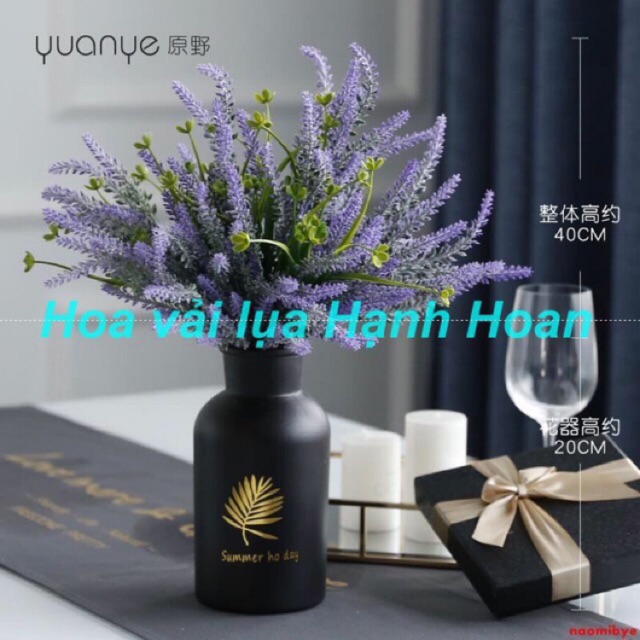 Chùm hoa lavender / oải hương phủ phấn - Hoa giả