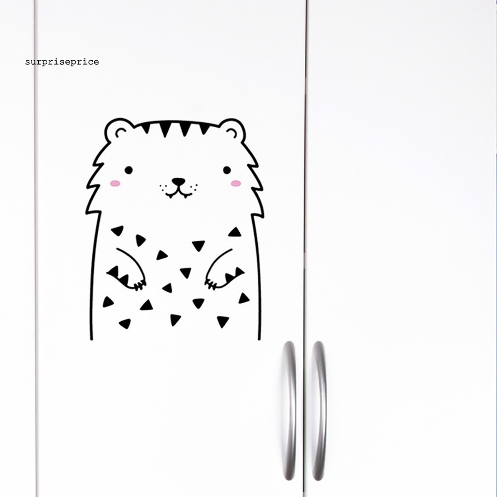 Sticker dán tường hình động vật dễ thương trang trí DIY