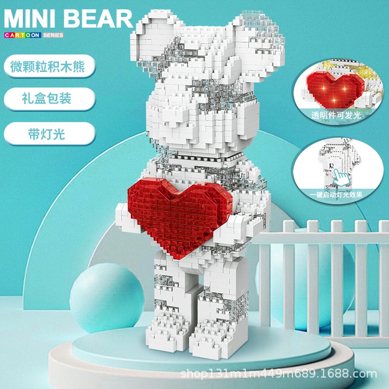 Bộ Đồ Chơi Lắp Ráp Hình Chú Gấu Độc Đáo Cho Bé