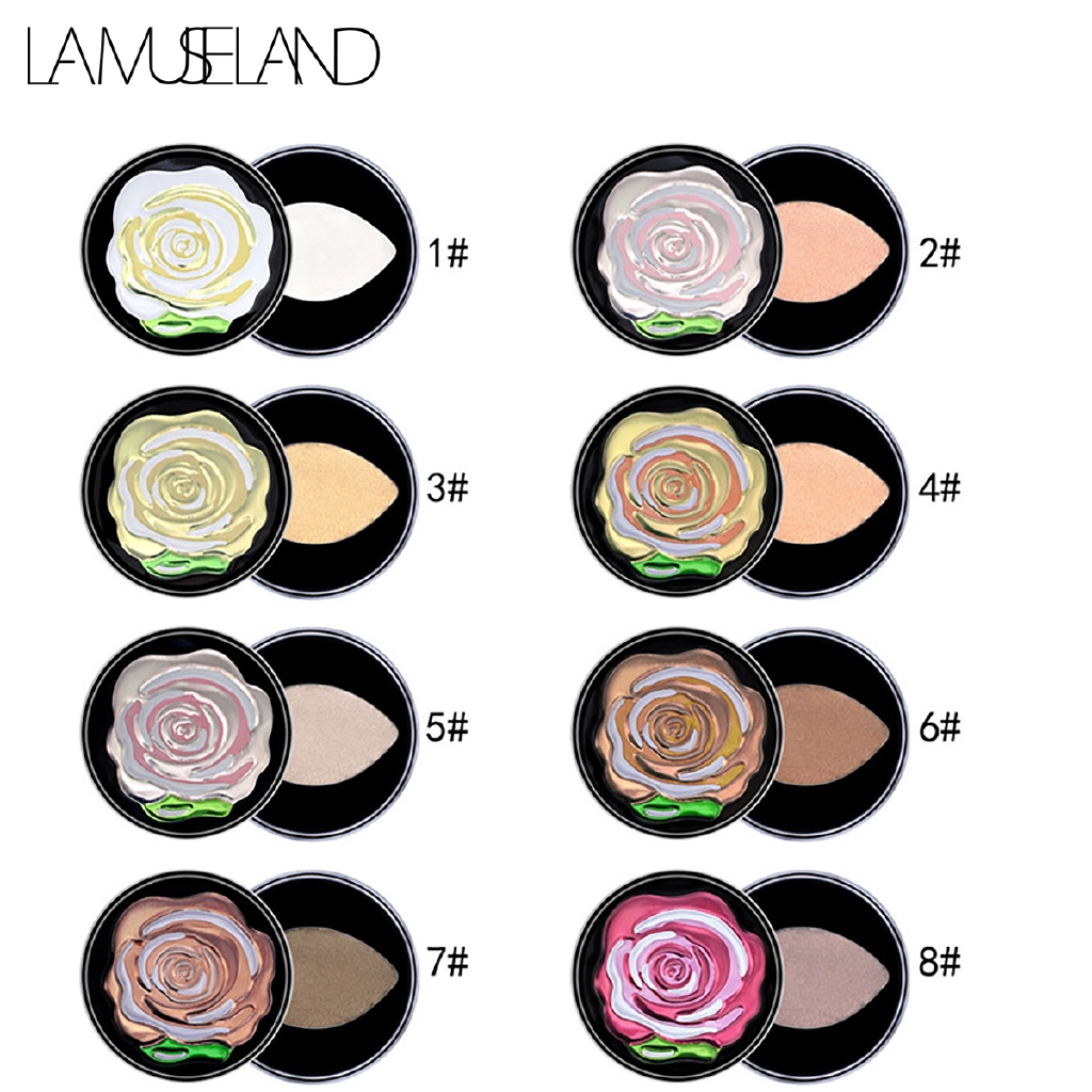 Bộ 8 Phấn Mắt LAMUSELAND E124 Kháng Nước Trang Điểm Tự Nhiên 175g
