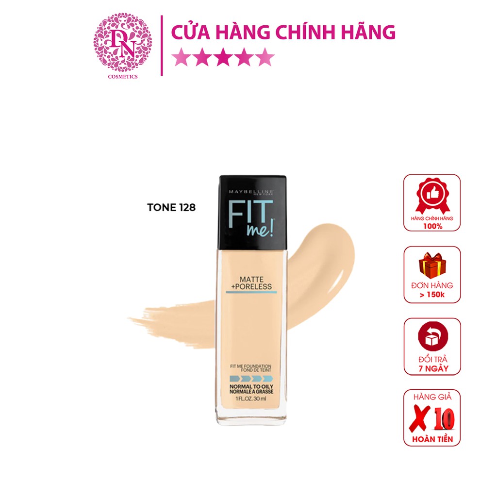 Kem Nền Maybelline Mịn Nhẹ Kiềm Dầu, Chống Nắng Matte Poreless Foundation SPF 22 30ml