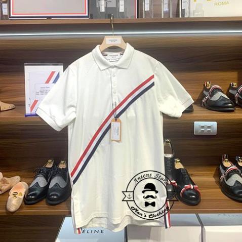 Áo Polo Thom Browne Viền Chéo