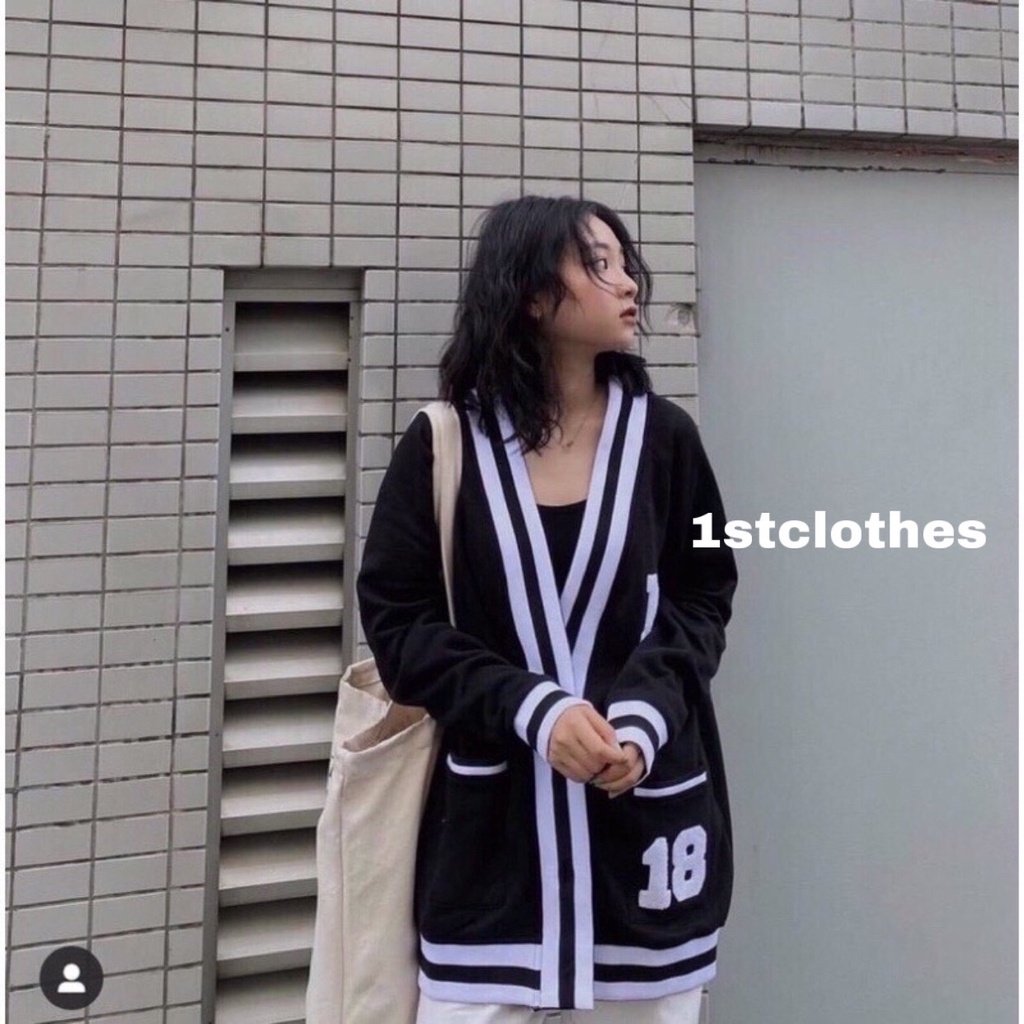 Áo khoác nỉ dài tay from rộng mặc đôi thu đông siêu xinh 1stclothes