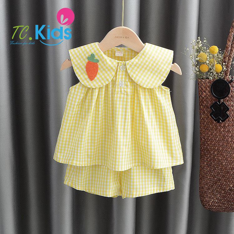 Bộ thun caro cho bé