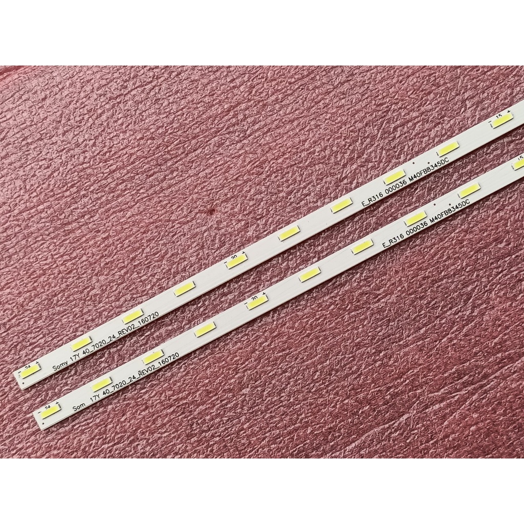 THANH LED VIỀN TIVI SONY 40W660E 40WE663 HÀNG MỚI 100%, BỘ 2 THANH, MỖI THANH 24 BÓNG 6V, DÀI 43,2cm