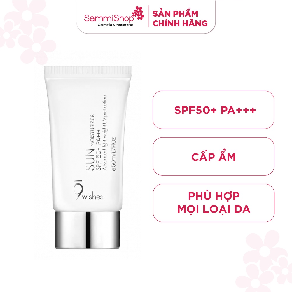 Kem chống nắng 9 Wishes Sun Moisturizer SPF 50+ PA+++ 50ml