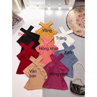 Áo xẻ vạt lệch chất bozip