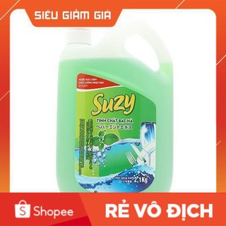 Nước rửa chén Suzy hương bạc hà can 2,1kg có vòi nhấn - Công nghệ Nhật Bản