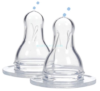HỘP 2 NÚM TY SILICONE DR.BROWN'S CỔ THƯỜNG LEVEL 4 (9M+)