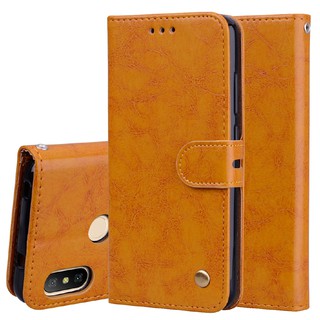 Flip Cover For Xiaomi Mi A2 Lite Case PU Leather Kickstand Holster Wallet Card