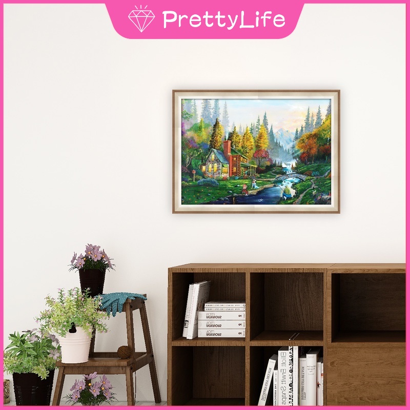 Mới Bộ Tranh Đính Đá 5D Tự Làm 40x30cm Hình Phong Cảnh Trang Trí Nhà Cửa