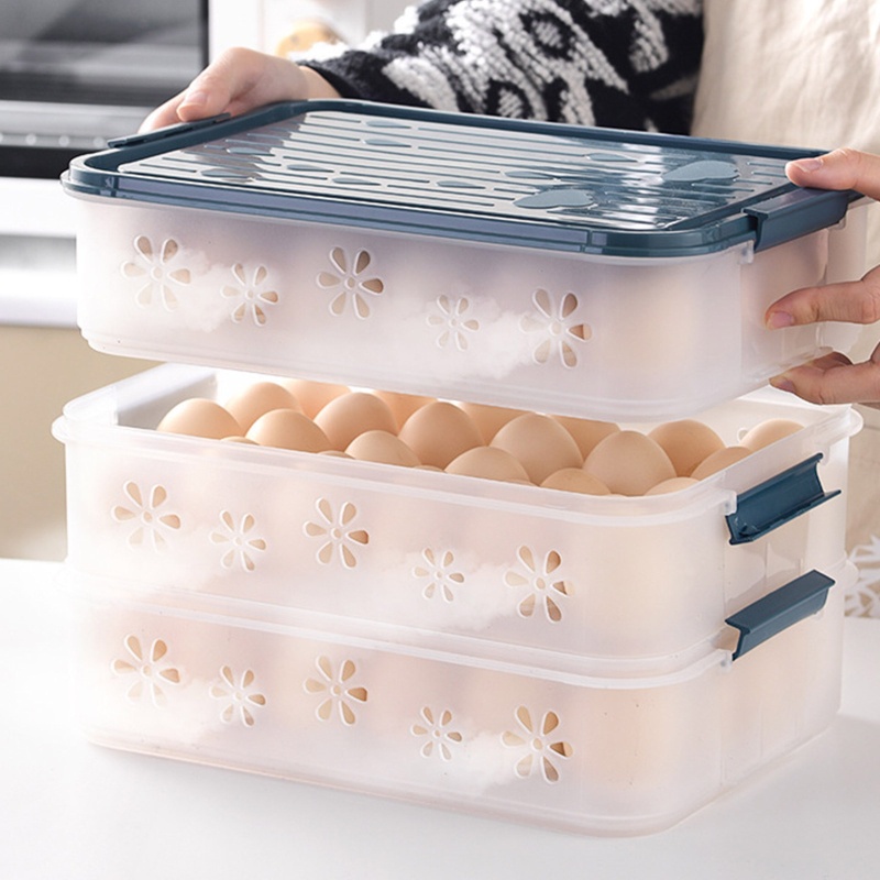 Hộp Đựng Trứng Hai Tầng Bằng Nhựa Siêu One / Hai Lớp