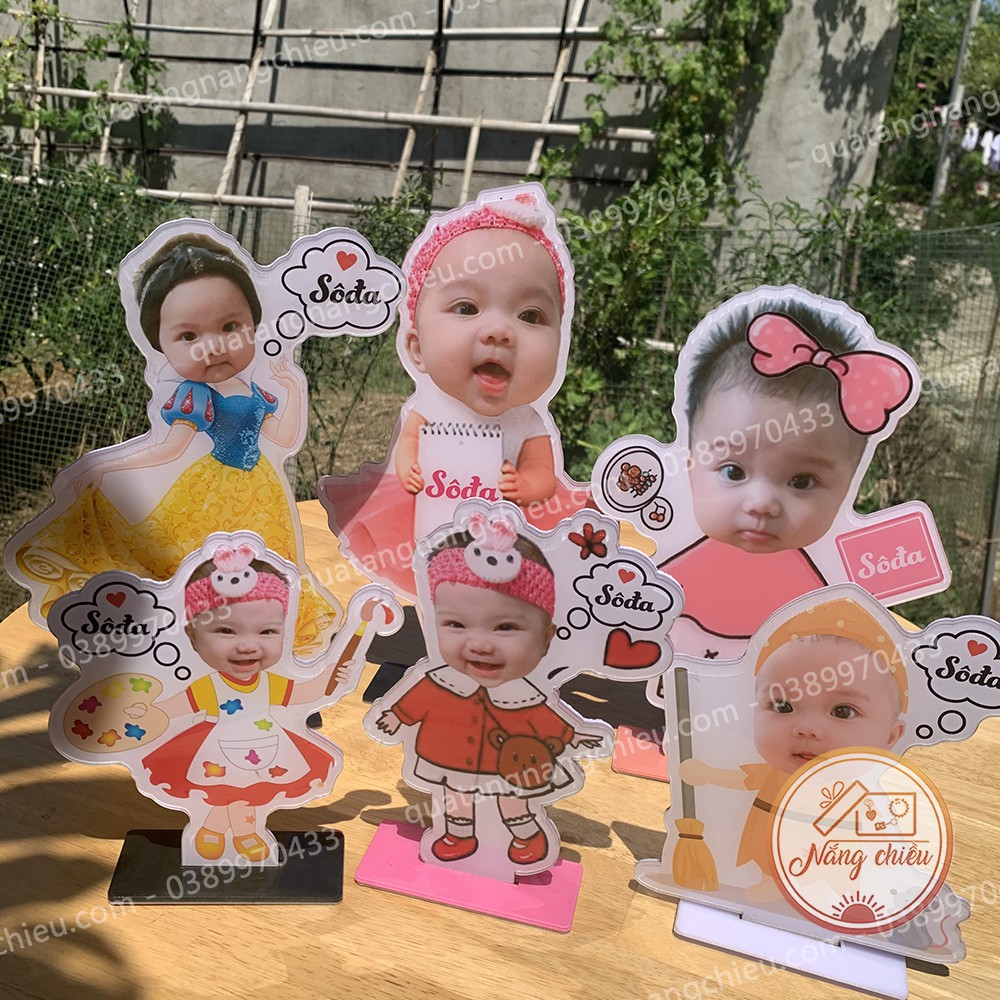 Thiết kế hình Chibi trang trí tiệc sinh nhật, happy birthday, thôi nôi, đầy tháng theo yêu cầu cho bé trai, bé gái