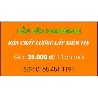 Tem dầu dừa tem theo yc , thiết kế free, tem decal dán