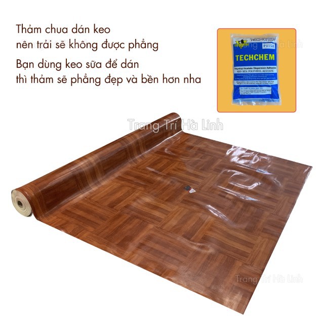 Simili lót sàn dày pvc vân gỗ chống nước xốp dày 1.6mm