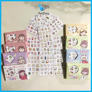 1 tấm sticker cute dán trang trí dễ thương