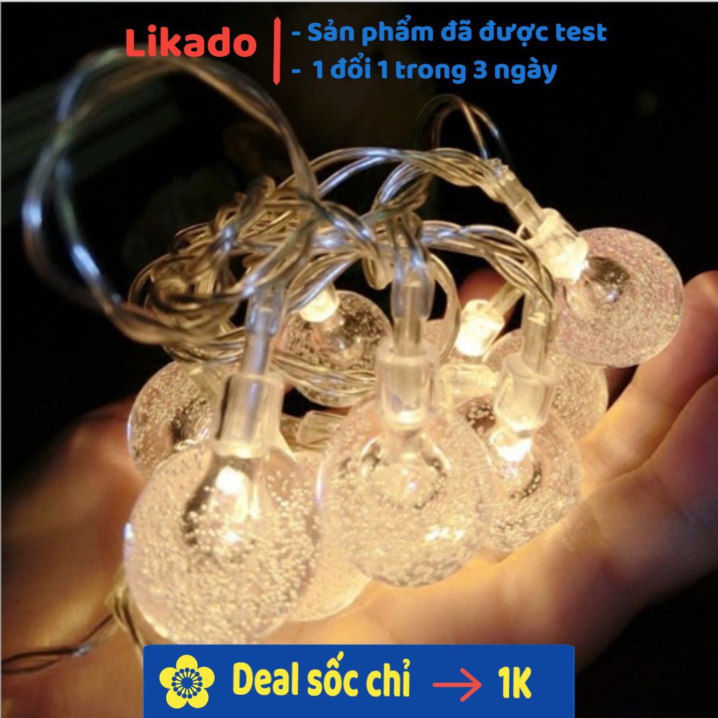 [LIKADO] Dây đèn led trang trí khung lưới sắt decor phòng ngủ ,nhà hàng , cafe 6m có nháy