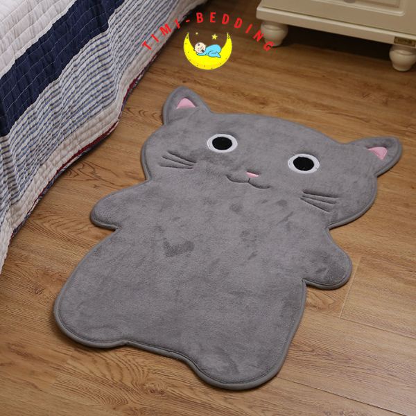 Thảm trải sàn phòng ngủ – Thảm decor phòng ngủ hình thú cute, đáng yêu thấm nước, chống trơn trượt – Timibedding SHOP vũ