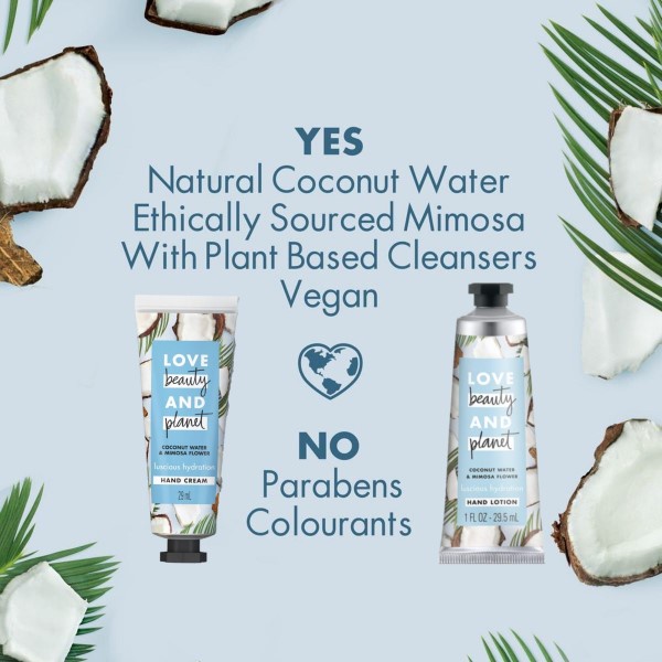 Kem dưỡng da tay Love Beauty and Planet Dừa Tươi & Hoa Mimosa Love Beauty & Planet Coconut Water & Mimosa Flower 29ml