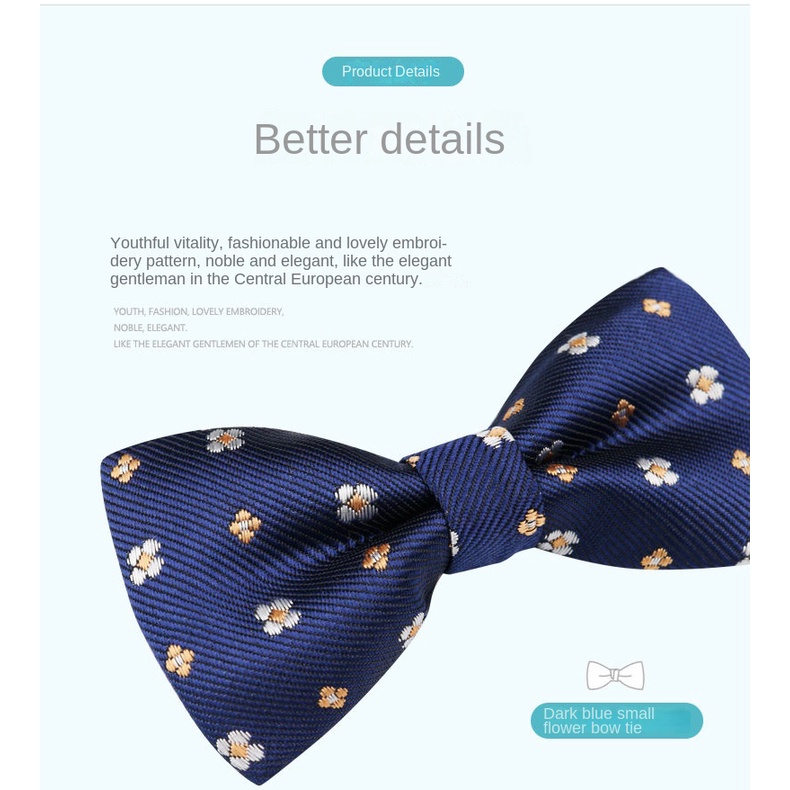 Nơ Đeo Cổ Màu Xanh Navy Phong Cách Hàn Quốc Dành Cho Bé Trai Tiểu Học