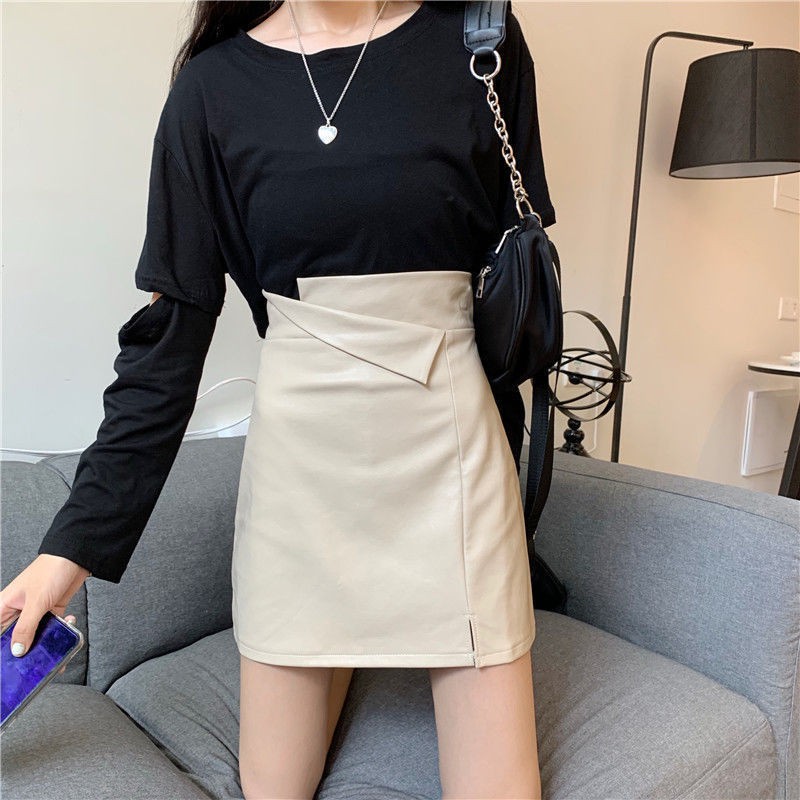 Chân váy chữ A xẻ tà có túi lưng cao phong cách Hàn Quốc 0412 | BigBuy360 - bigbuy360.vn