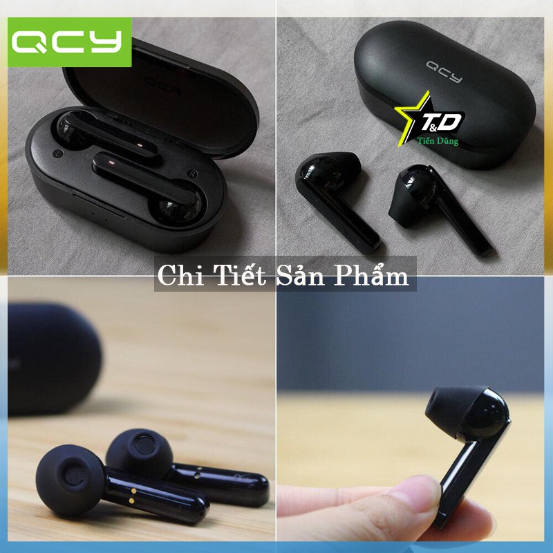 Tai nghe Bluetooth True Wireless QCY T3 - Tai nghe không dây QCY T3 chống nước IPX5 dòng QCY chính hãng