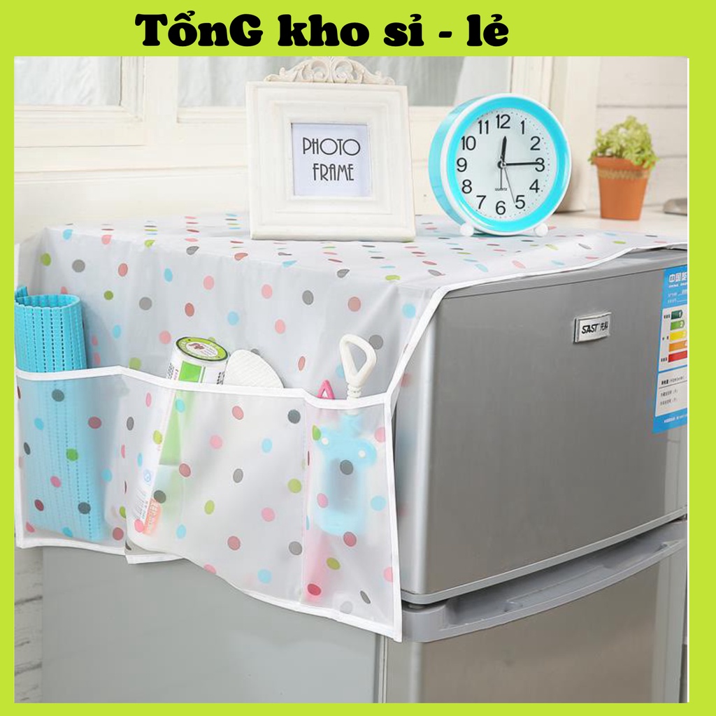 Tấm Phủ Tủ Lạnh/ Che Tủ Lạnh Chống Thấm Nước, Đựng Đồ Tiện Dụng 88225 TỎNG KHO SỈ 88
