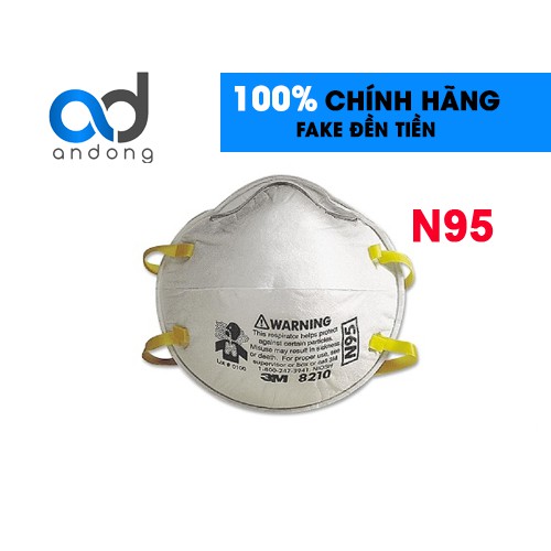 Khẩu Trang N-95 Chống Bụi, Vi Khuẩn 3M 8210