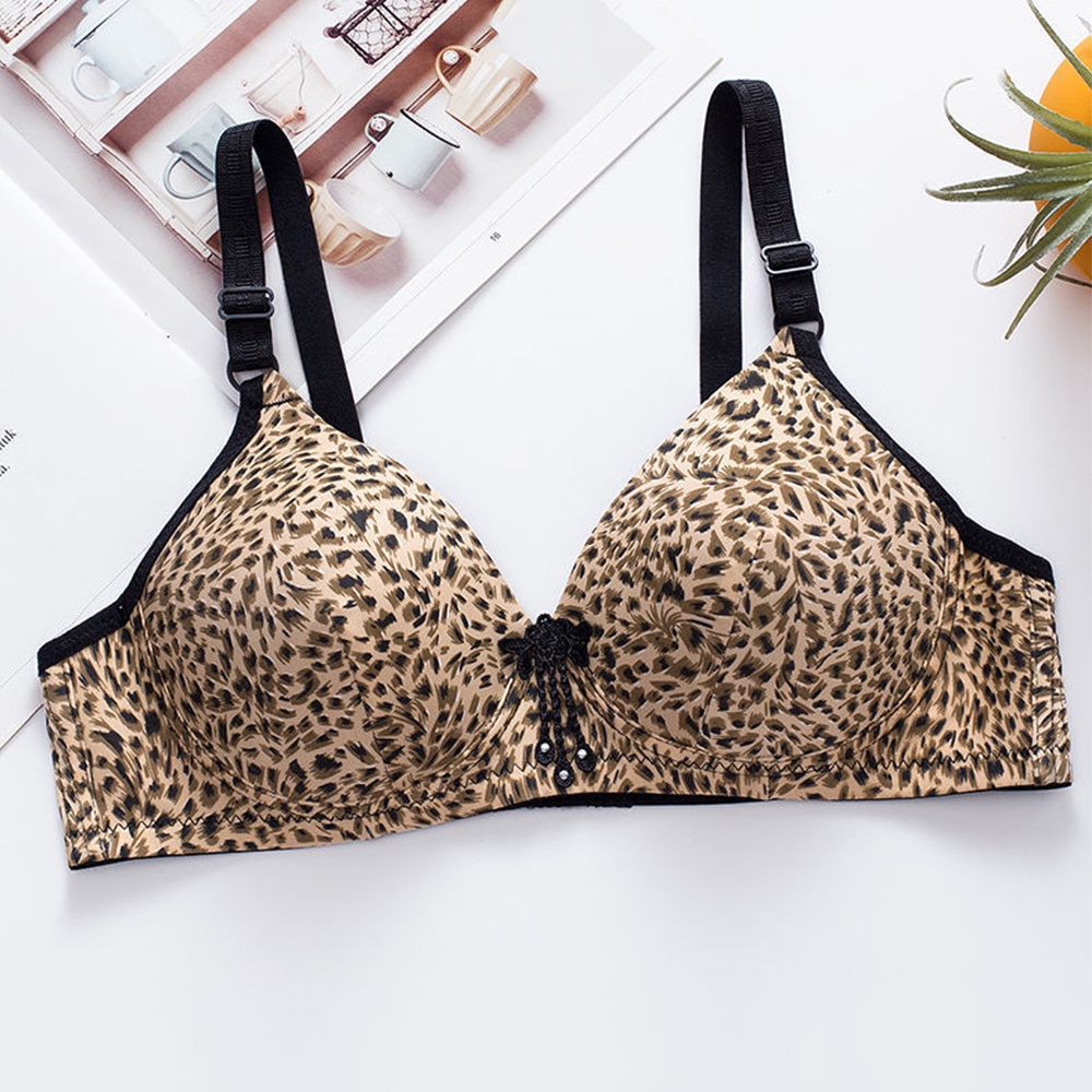 Áo lót nâng ngực mềm mại thoáng khí in họa tiết da báo quyến rũ gợi cảm cho nữ