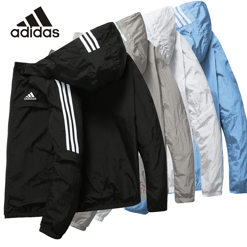 Áo Khoác Adidas Có Mũ Trùm Chống Nắng Chống Khí Bảo Vệ Da Phong Cách Mới Thường Ngày Mùa Hè Cho Nam Và Nữ