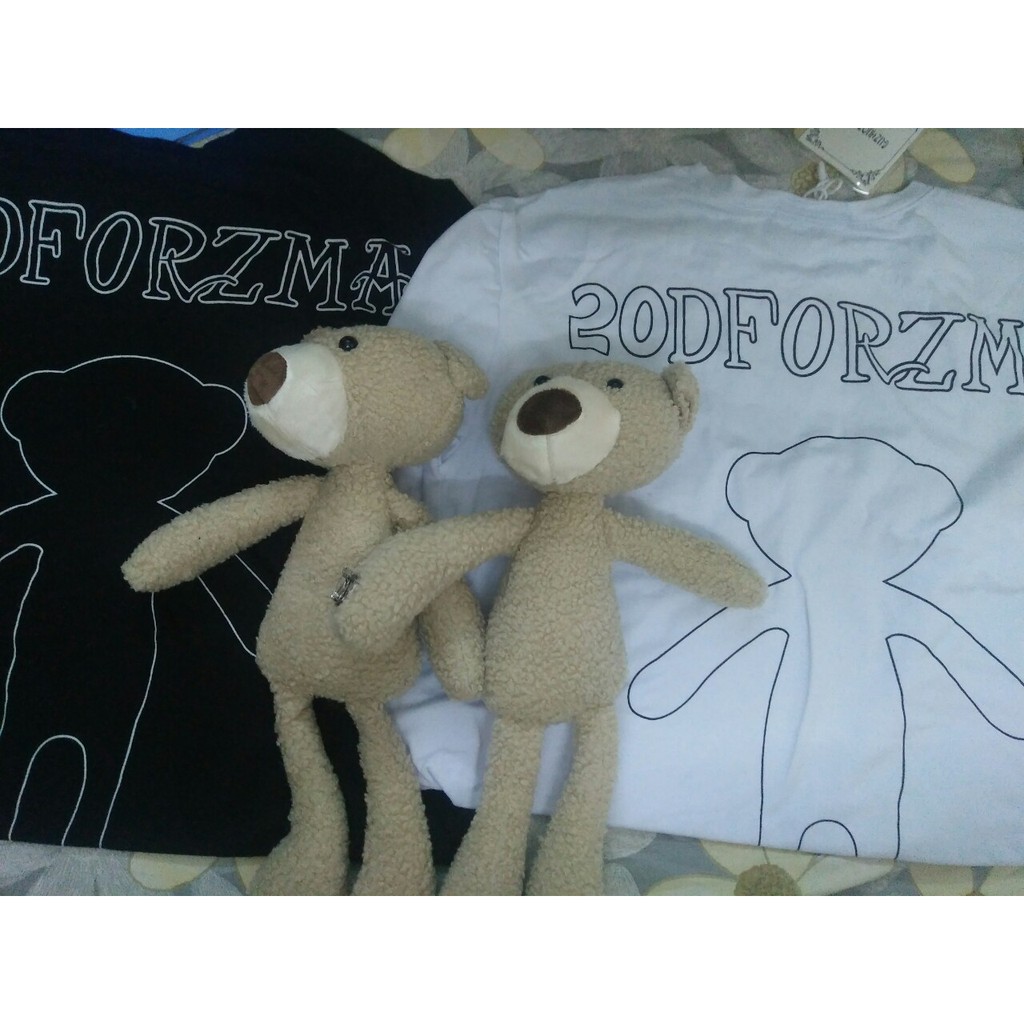 Siêu hot Áo phông thời trang kèm gấu bông đính sau lưng - vải cotton 100%