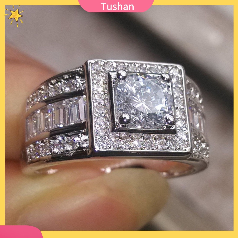 Nhẫn đính đá thiết kế thời trang dành cho nam