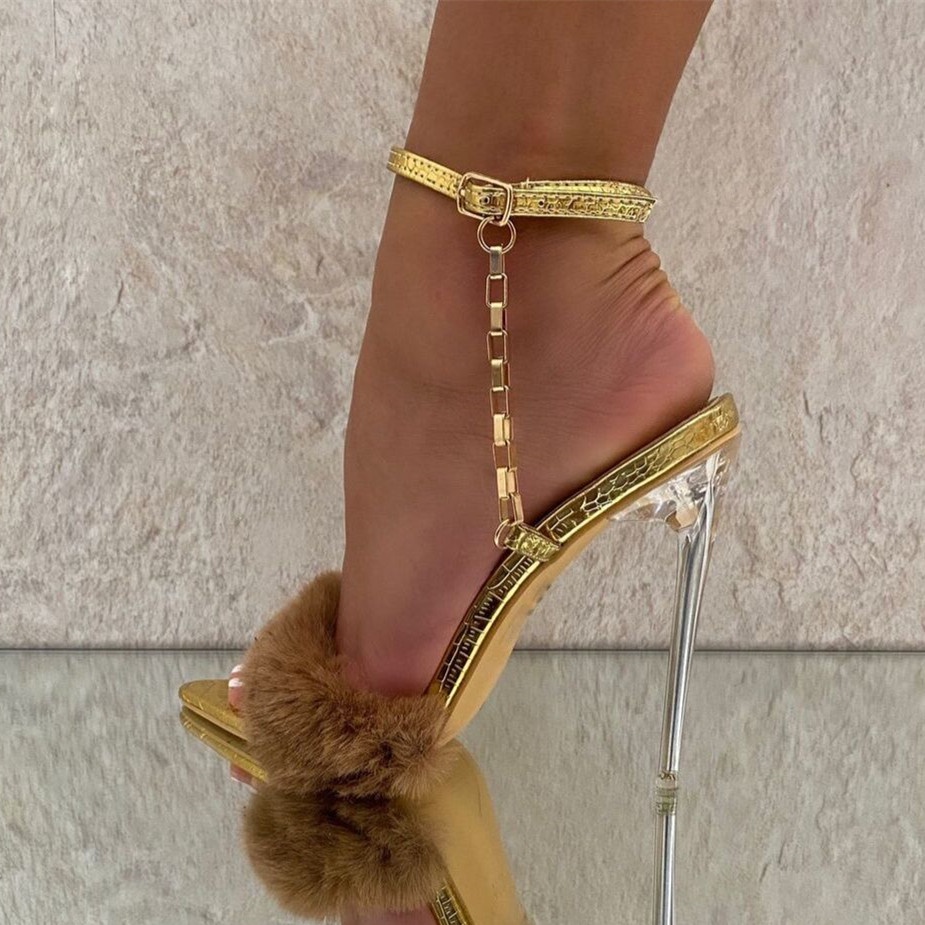 Giày Cao Gót 4.53 Inch Size Lớn Phong Cách Châu Âu Thời Trang Cho Nữ