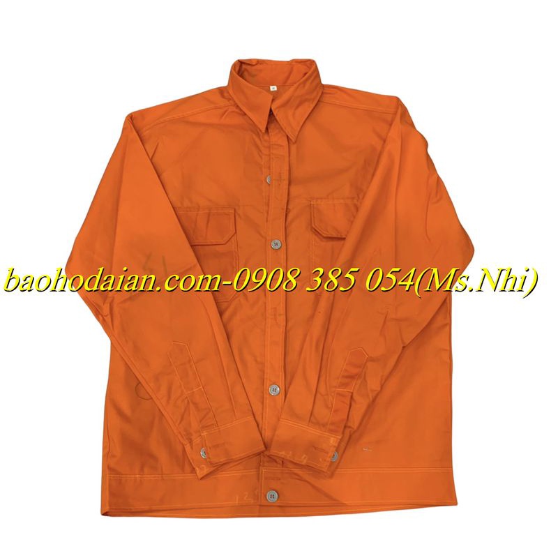 Áo bảo hộ lao động công nhân vải si giá rẻ- Hình thật