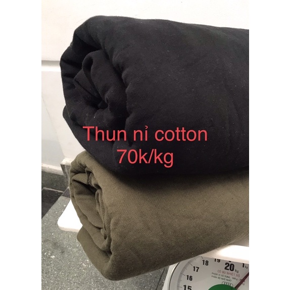 VẢI THUN NỈ DA CÁ 100% COTTON