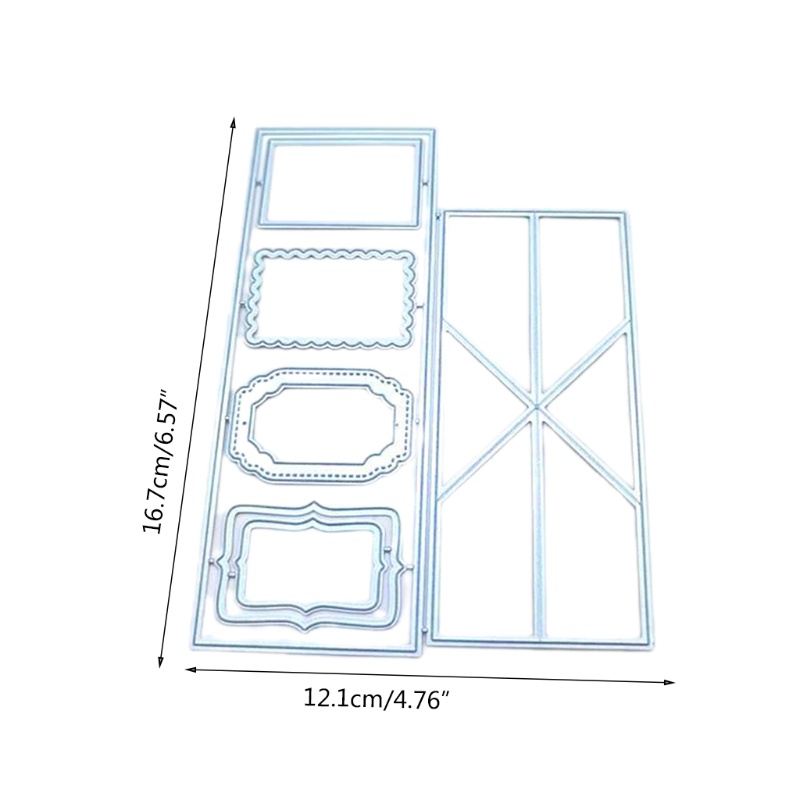 Khuôn cắt thẻ dập nổi hình phong thư bằng kim loại dùng trang trí sổ tay DIY