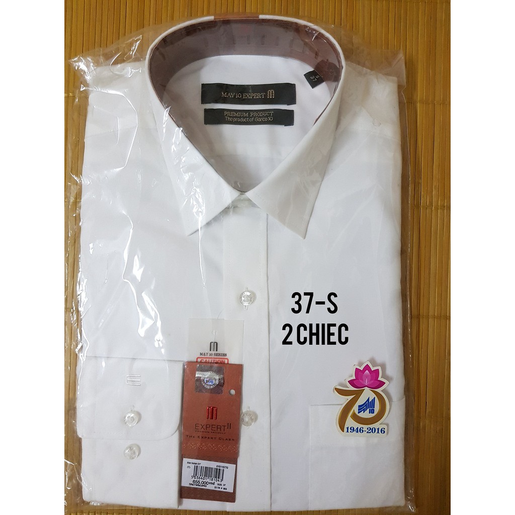 Áo sơ  mi trắng dài tay May 10