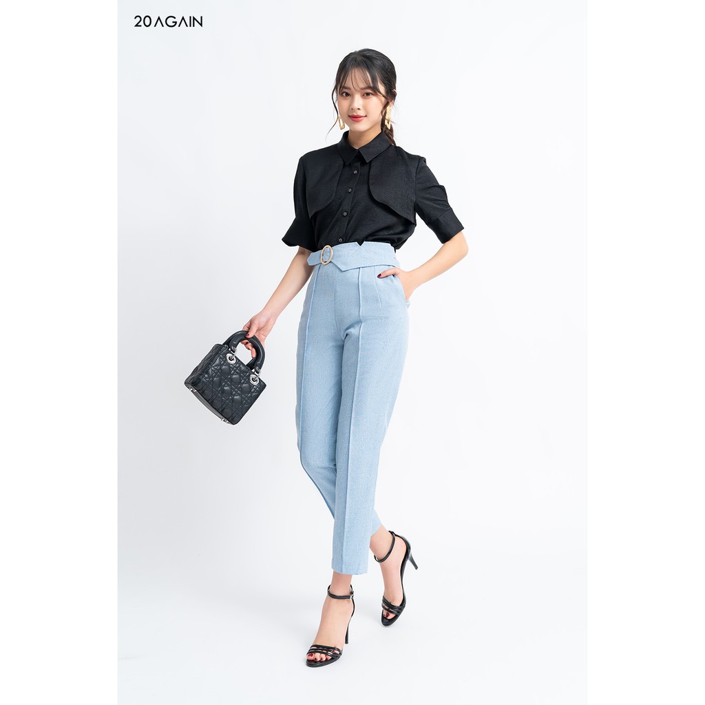 [Mã WABRM50 giảm 15% đơn 99k] Áo sơ mi ngắn tay hai tay bồng ASA1078 20AGAIN | BigBuy360 - bigbuy360.vn
