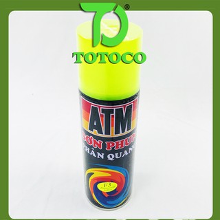 Sơn xịt ATM màu phản quang Totoco F3 Yellow