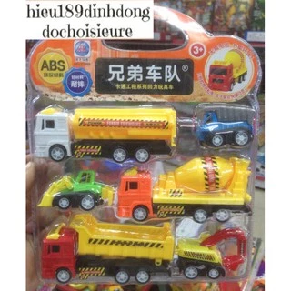 vỉ 6 xe công trình (ảnh thật kèm kick thước)