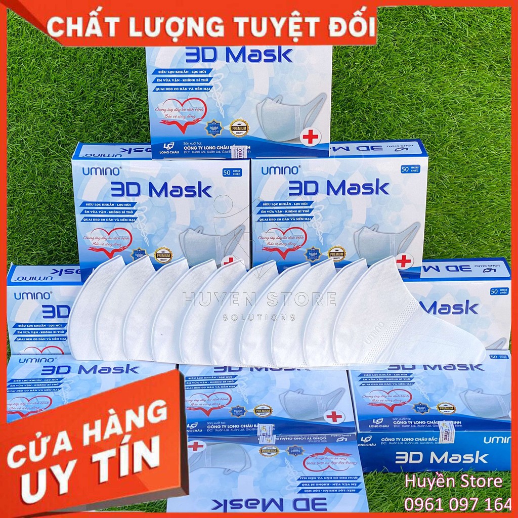 [GIÁ SỈ] Hộp khẩu trang 3D mask Umino - Công nghệ Nhật 50 cái