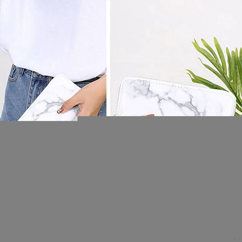 Ví da dáng dài họa tiết đá hoa cương thời trang cho nữ