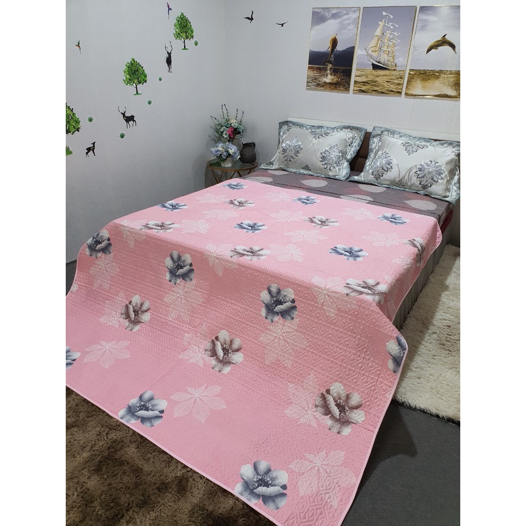 Chăn hè thu cotton đũi mẫu hoa