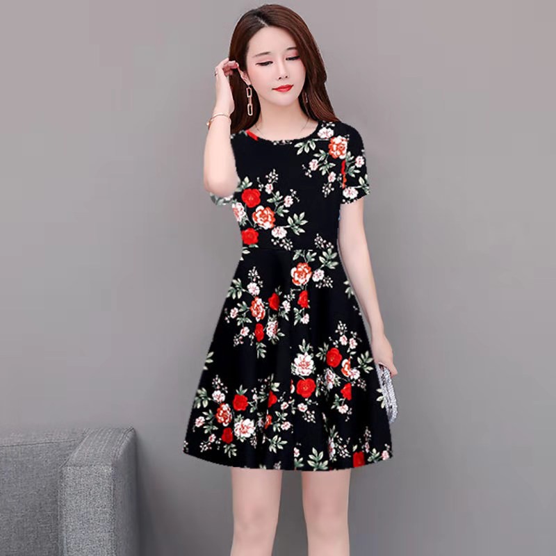 (PE010)VÁY NỮ PHỐI HOA TRẺ TRUNG DÁNG XÒE | BigBuy360 - bigbuy360.vn