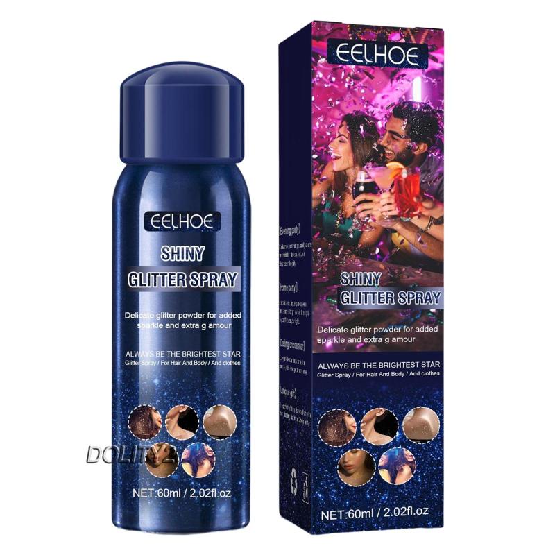 Set 2 Chai Xịt Kim Tuyến Lấp Lánh Trang Điểm Tóc Và Cơ Thể 2.02fl.oz