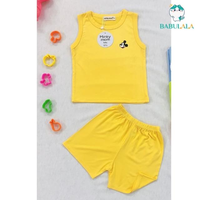 Bộ Quần Áo Bé Trai Bé Gái Minky Mom Chính Hãng Ba Lỗ Vải Thun Lạnh-Đồ Bộ Cho Bé In Hình Mickey Dễ Thương-Babulala BL06