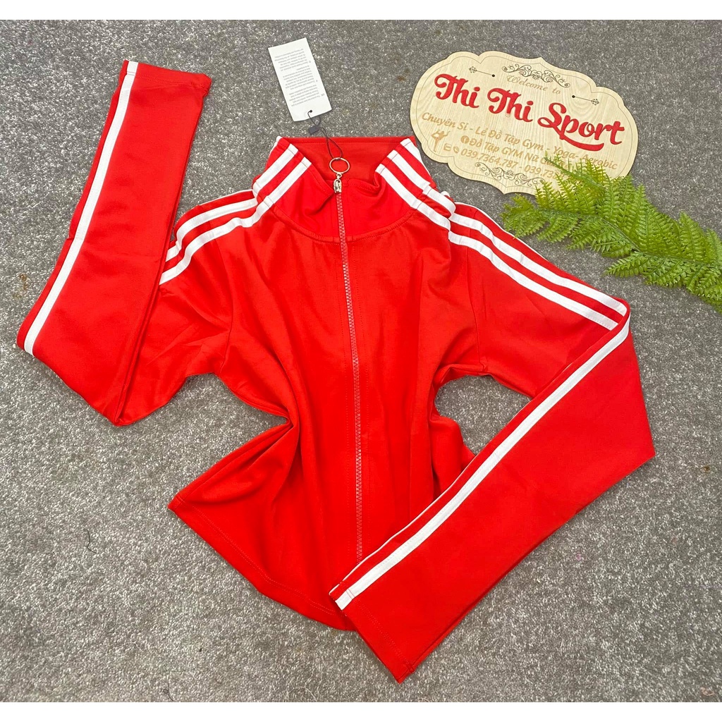 Áo khoác body thun poly 3 sọc