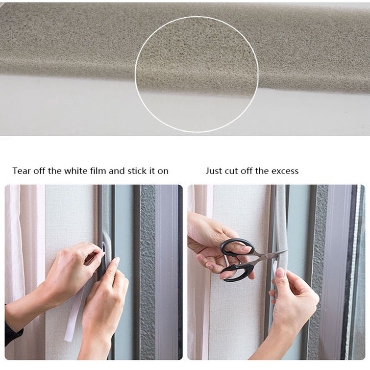 Cuộn Dây Xốp PU Dán Khe Hở Cửa Chống Bụi Cách Âm Tiện Dụng